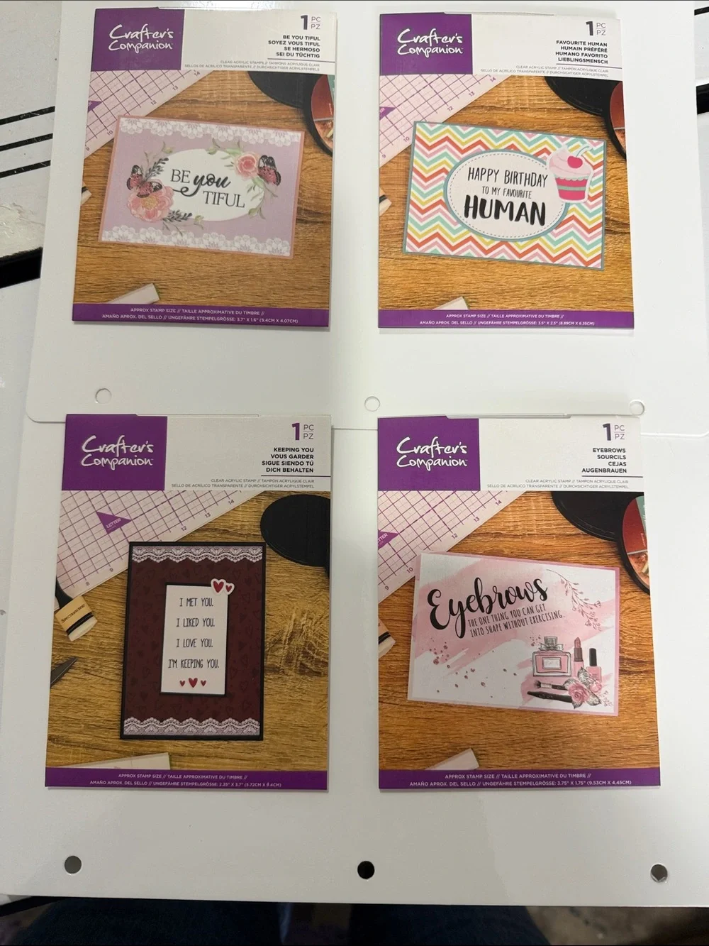 Crafters Companion Lot of 26 Stamps in Binder